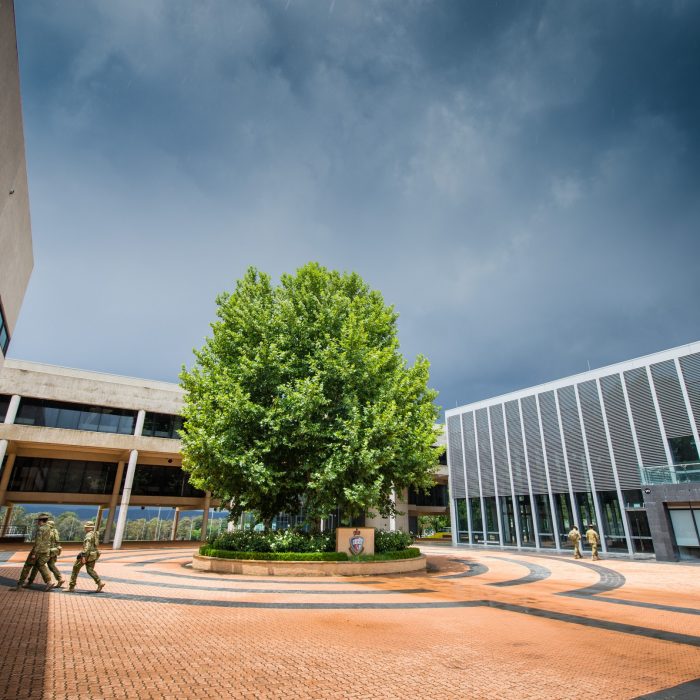 Tree of Knowledge After months of drought Canberra was hit by heavy storm formations on 20 January 2019. It brought strong winds and hail into the nations capital causing carnage along its path. The ADFA campus escaped the brunt of the storm with no reports of damage.