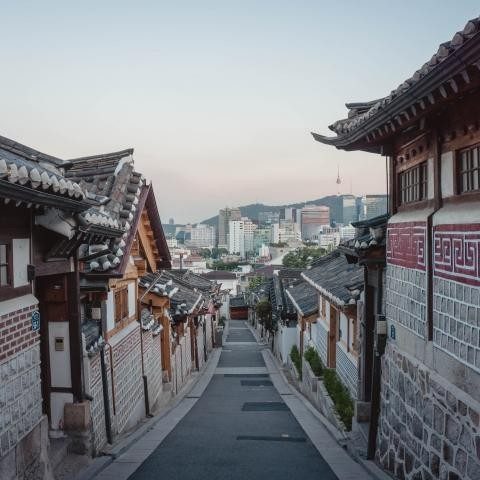 quiet street in Korea quiet street in Korea