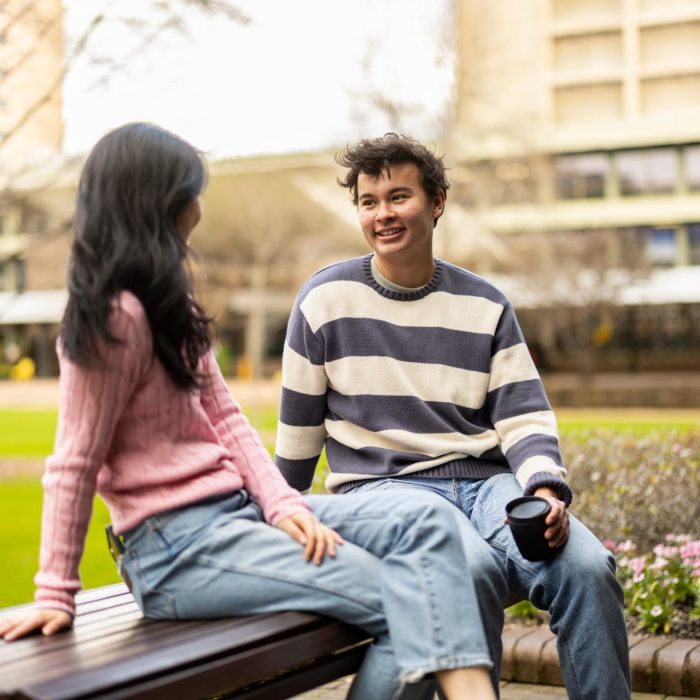 UNSW students on Kensington campus Students gathering at UNSW Sydney Kensington campus
