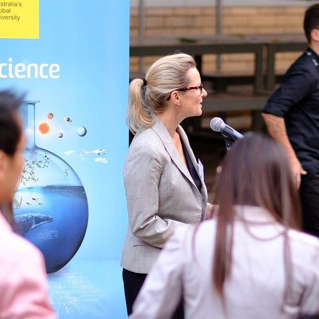 Woman speaking at UNSW Science event Woman speaking at UNSW Science event