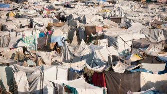 Tents of a IDP camp after the earthquake in Haiti.