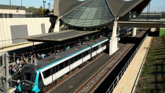 SYDNEY, AUSTRALIA - MAY 26: A Sydney Metro is seen at Tallawong Station on May 26, 2019 in Sydney, Australia. 