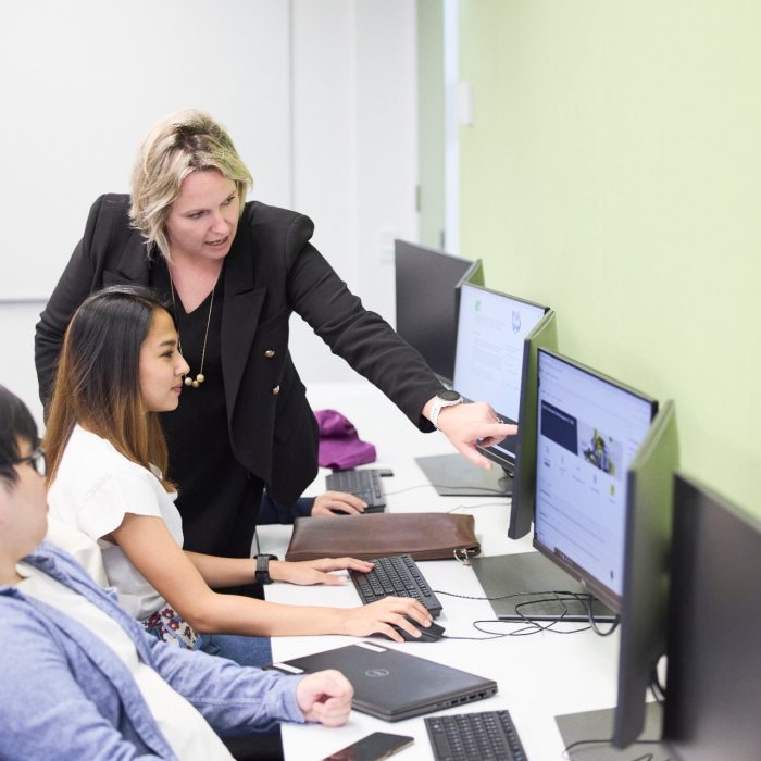 Students in the School of Built Environment Computer Lab