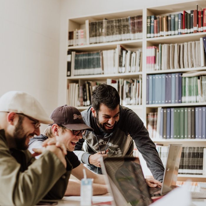 Students studying