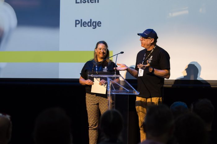 Steve Lennon and Emma Jones from GHD Digital facilitating the Massive Action Sydney Unconvention