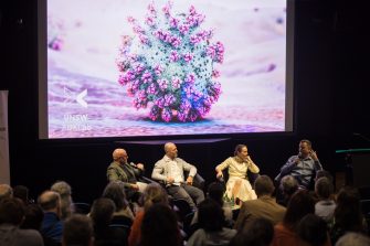 Creative Conversations panellists discussing multisensory design