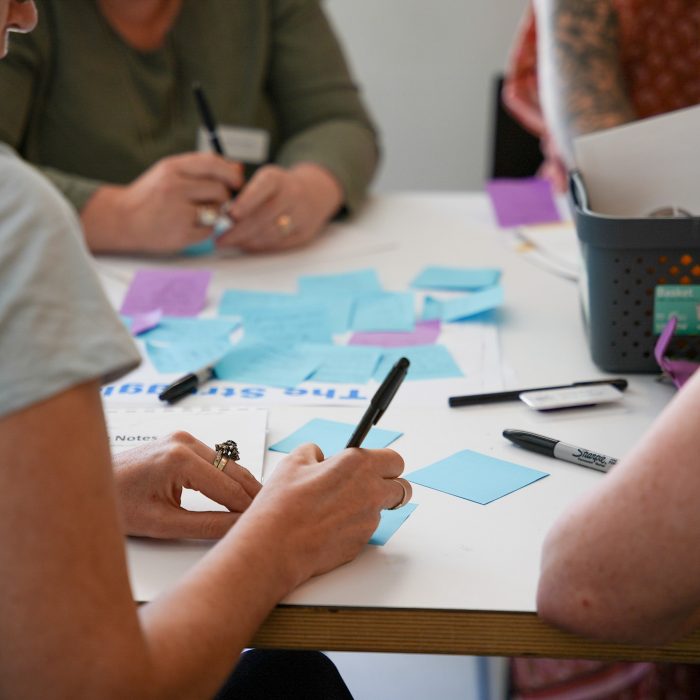 The Massive Action Sydney health project team workshopping their pitch to industry 