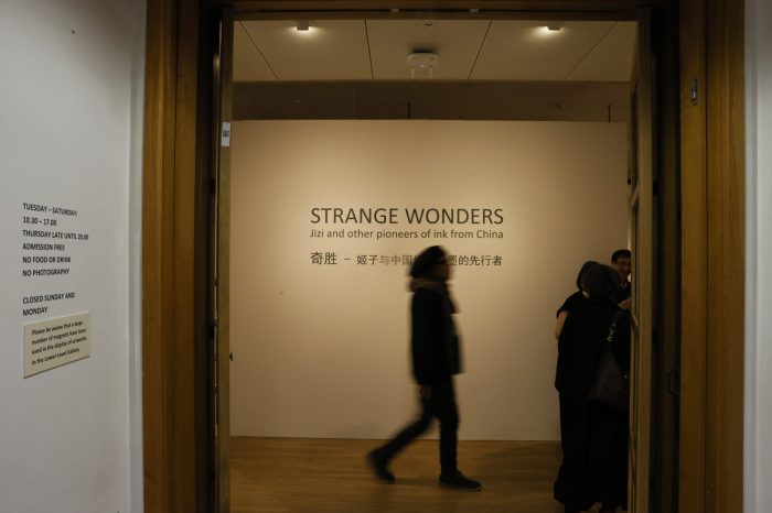 Entrance at the exhibition 'Strange Wonders'