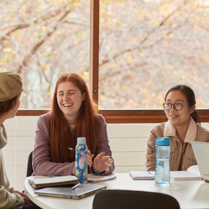 Social work students society meeting of students discuss ideas.