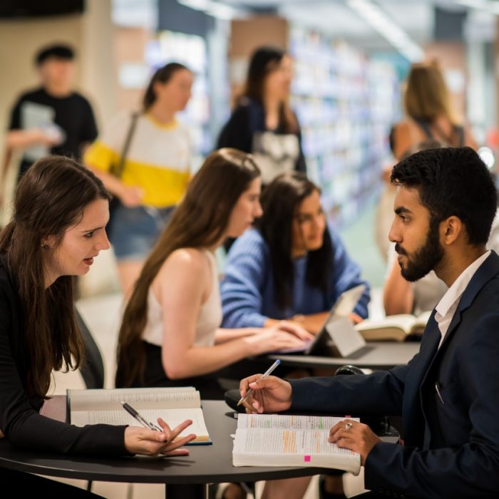 Students studying at UNSW Law Library