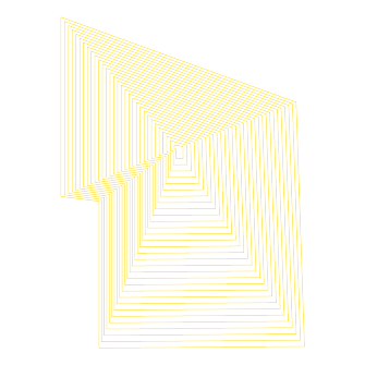 UNSW tyree shape with concentric lines in yellow