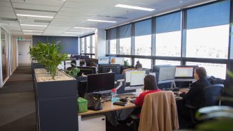 Interior offices of the business school building on the UNSW Kensington campus