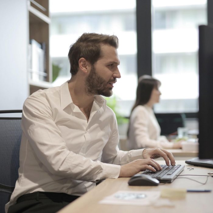 Man working at computer