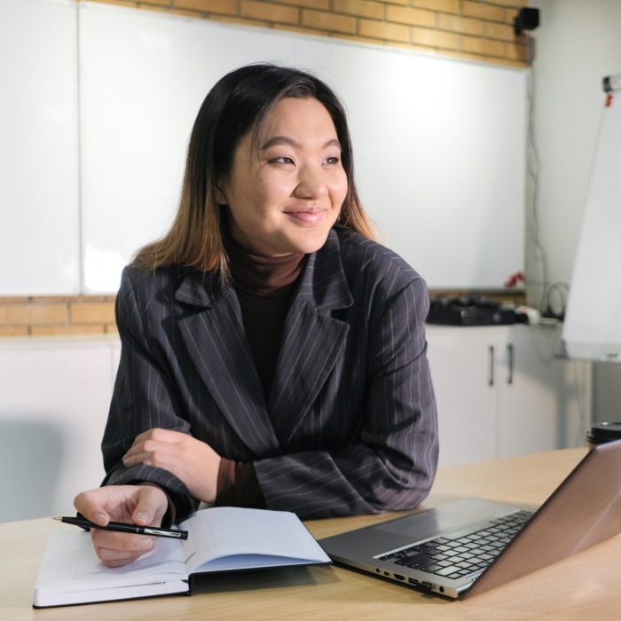 Woman working at computer