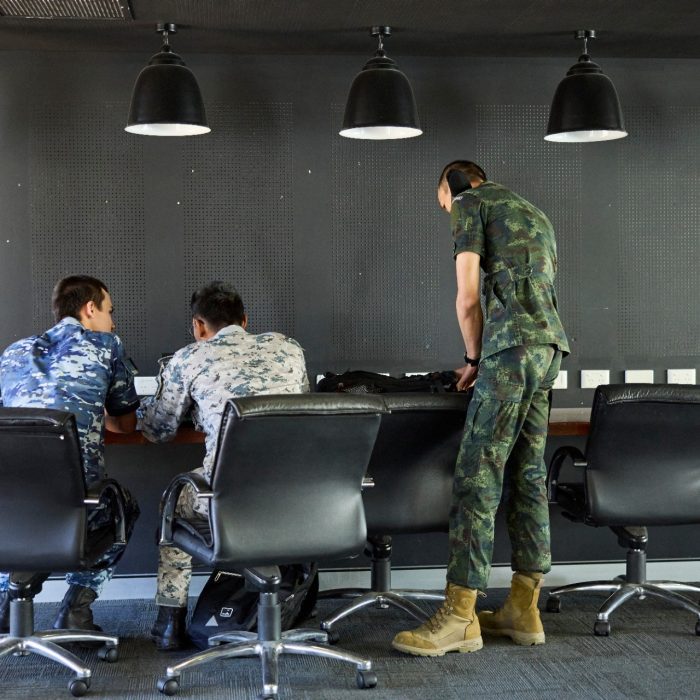 ADFA Canberra UNSW students working at desks