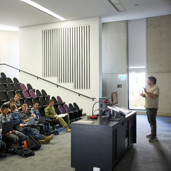 ADFA Canberra UNSW students and lecturer in room