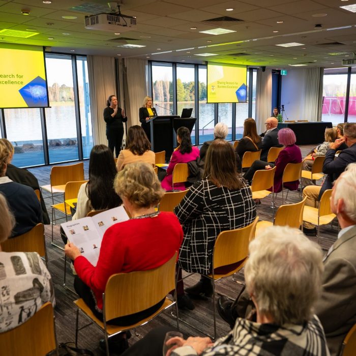 Professor Emma Sparks, Dean & Rector UNSW Canberra.2023 SBUS Research Showcase.