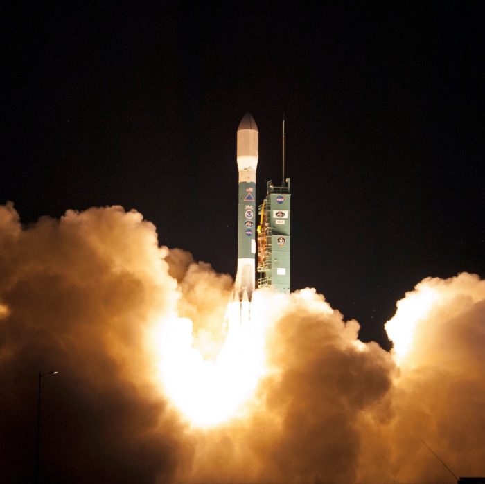 A United Launch Alliance Delta II rocket lifts off from Space Launch Complex 2 at Vandenberg Air Force Base in California carrying the Joint Polar Satellite System-1, or JPSS-1, spacecraft. Built by Ball Aerospace and Technologies Corp. of Boulder, Colorado, JPSS is the first in a series four next-generation environmental satellites in a collaborative program between NOAA and NASA. JPSS-1 will gather measurements of atmospheric, terrestrial and oceanic conditions, including sea and land surface temperatures, vegetation, clouds, rainfall, snow and ice cover, fire locations, atmospheric temperature, water vapor and ozone. Liftoff was at 1:47 a.m. PST (4:47 a.m. EST).