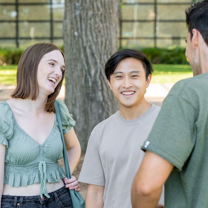 Students relaxing on campus