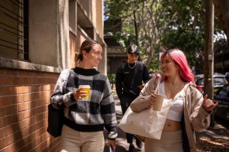 Students on Paddington Campus 