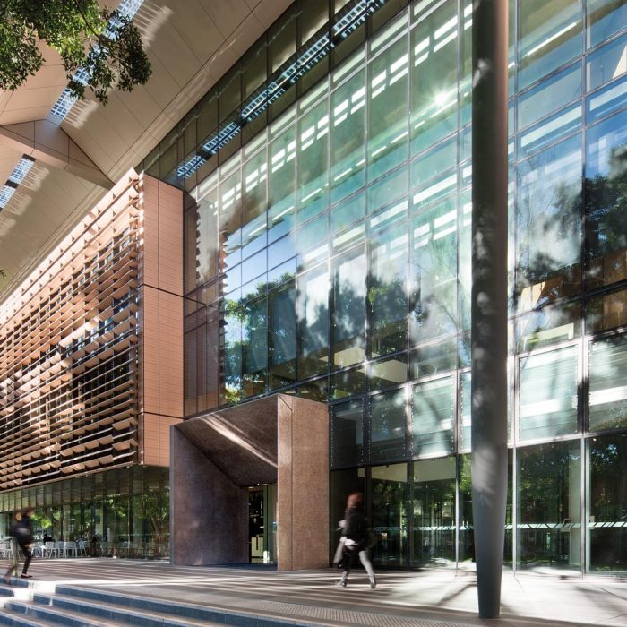 University campus building facade