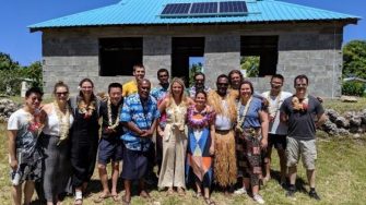 UNSW students designed and installed a solar power deep freezer in a remote Fijian village