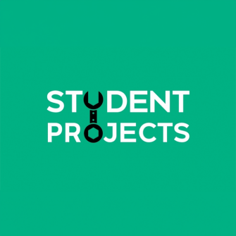 Green background with the words "Student Projects"