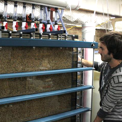 Soil and sediment samples are often collected in the field for a variety of projects. The Water Research Laboratory’s soils lab is used for the processing and analysis of these samples. Samples can be dried in the oven, sieved through an automated shaker and weighed to great accuracy on a variety of scales. The room temperature of the laboratory can be set to between 18-25°C and controlled to within ±2°C.