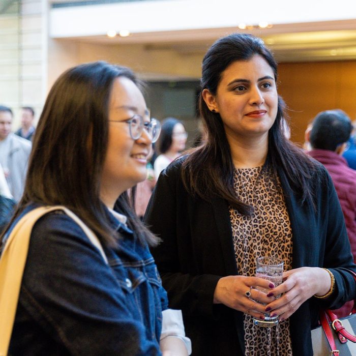 People networking at event