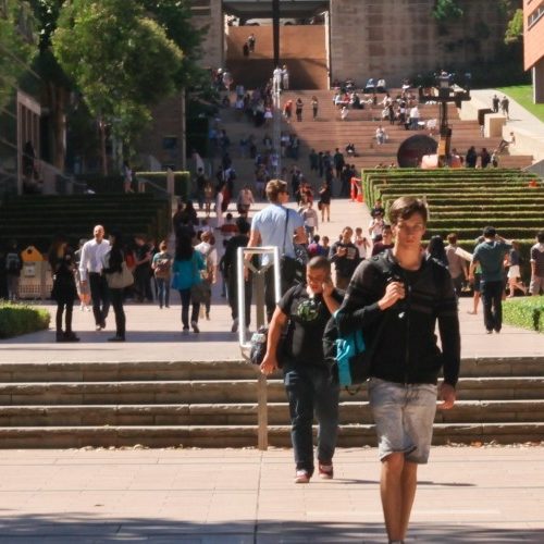 campus main walkway