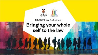 Artwork for Pride in Law panel discussion event