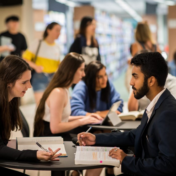 Students studying at UNSW Law Library