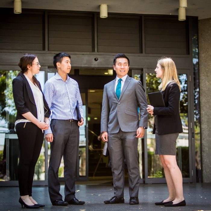 Students & Academics at UNSW Law on October 20, 2015. Photo by Anna Kucera