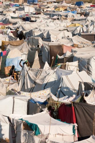 Tents of a IDP camp after the earthquake in Haiti.