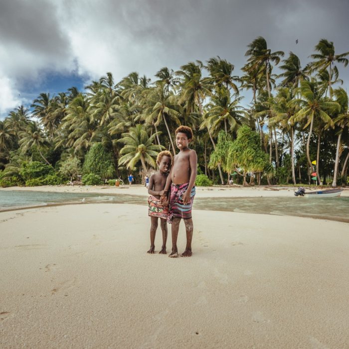 Joki and Bevelyn alongside their brother and parents are the sole family living on the tiny island of Huene. Originally linked to a nearby island, the island has been slowly shrinking over the years making it increasingly difficult to grow crops. It is likely that Joki and Bevelyn will be the last generation to live on the island.