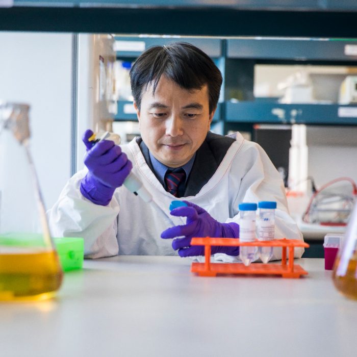 Students studying Biomedicine in labs