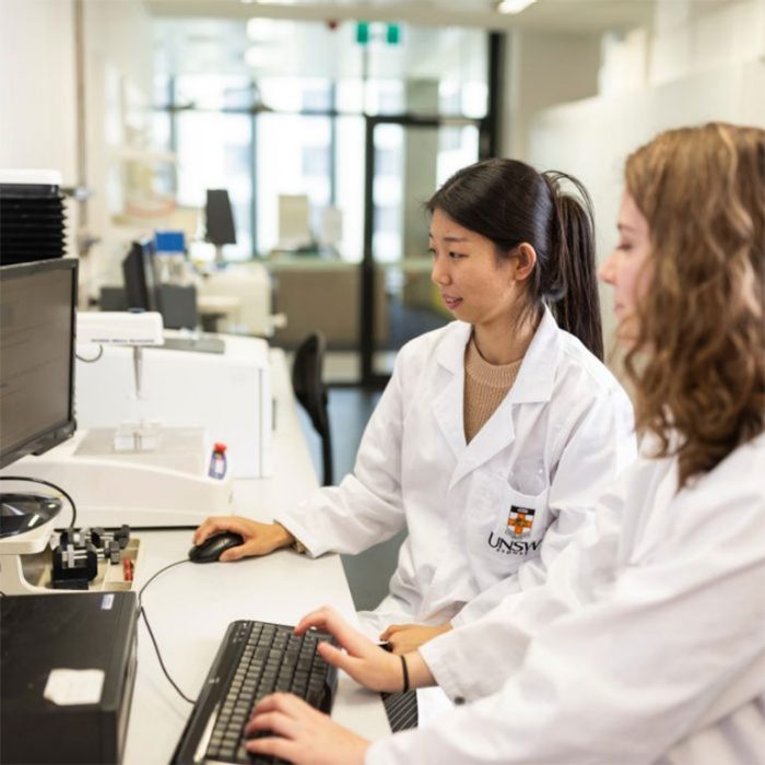 Medicine and Health students in computer lab