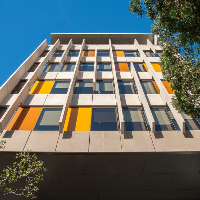 External views of the Wallace Wurth Building taken from High Street and the corner of High and Botany Streets.