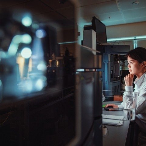 UG Female Student in Lab - How to Become a Doctor