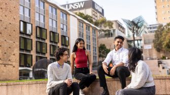 Students gathering at UNSW Sydney Kensington campus