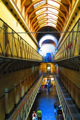 Catwalks in a jail or gaol or prison