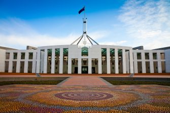 This is the Australian Parliament House in Canberra. Which was the world's most expensive building when it was completed in 1988.