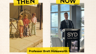 Professor Brett Molesworth Then and Now