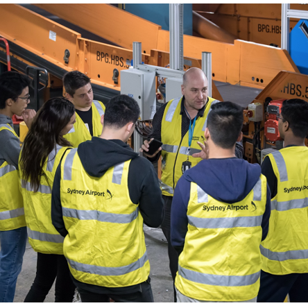 An excursion to Sydney Kingsford Smith Airport to visit the baggage handling department.