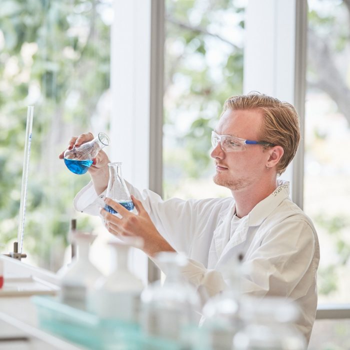 Students working on experiments in the Chemical Science building UNSW.