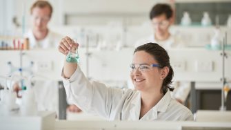 Students working on experiments in the Chemical Science building UNSW.