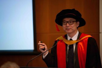 Prof Zhao giving an professorial inaugural lecture, UNSW, 2018