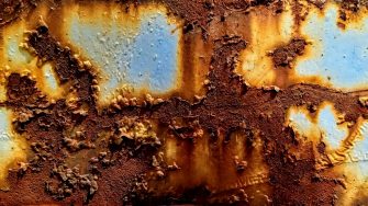 Paint and corrosion on metal