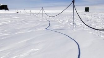 snow at the arctic research station