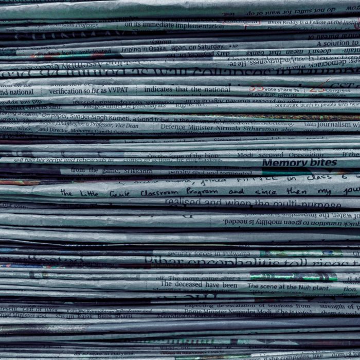 Stack of newspapers